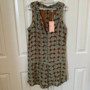 Maison Scotch, La Femme Selon Marie, Cruise Collection Green and Brown Romper